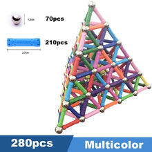 Load image into Gallery viewer, 50pcs-280pcs Magnet Bars &amp; Metal Balls