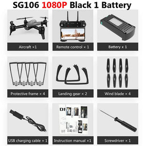 SG106 Drone with Dual Camera 1080P 720P 4K WiFi FPV